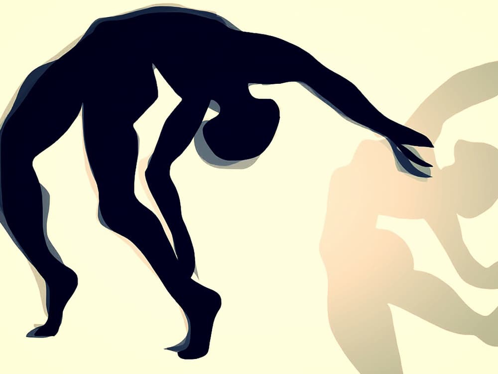 Graceful Dancer Silhouette by Jocelyn Wortley — canvas wall art