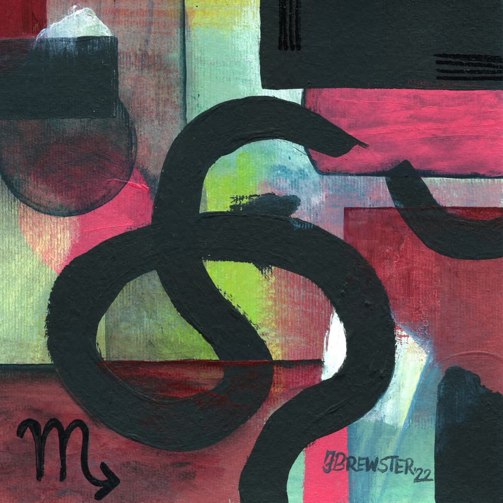 Modern Abstract Curves by Janine Brewster — canvas wall art