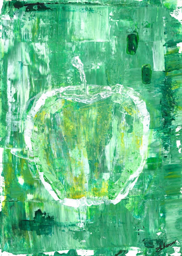 Vibrant Green Apple by Sunet Theron — canvas wall art