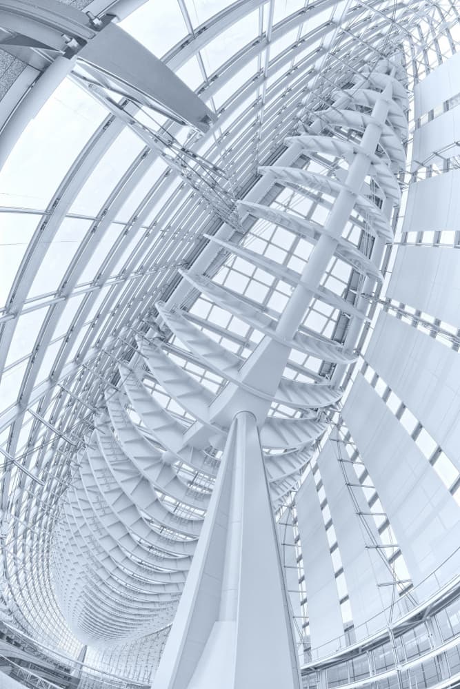 Modern Architectural Curves by Shigeharu — canvas wall art