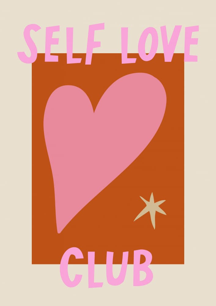 Self Love Club Heart by Talitha McQueen — canvas wall art