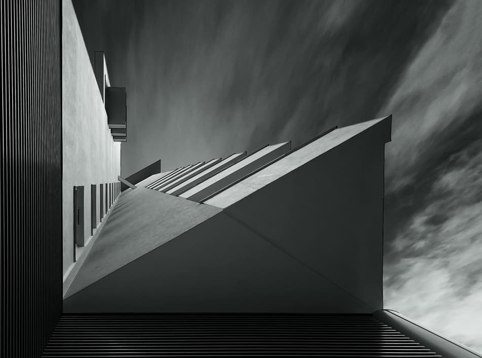Upward Urban Geometry by Tomasz Buczkowski ( Tomush ) — canvas wall art