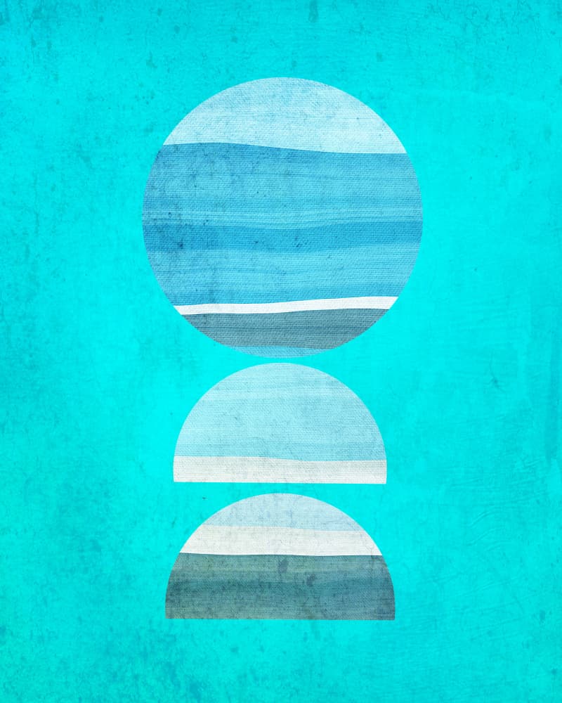 Serene Blue Geometry by Sannel Larson — canvas wall art