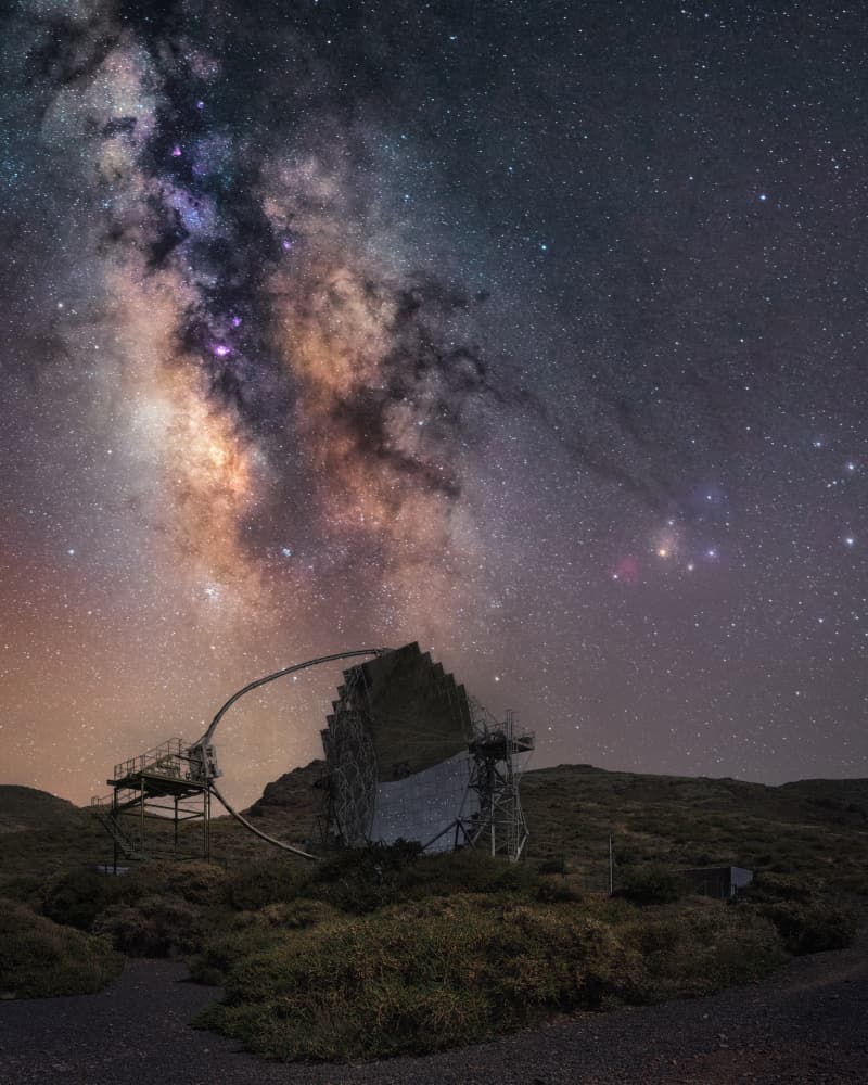 Milky Way Telescope Night by Jose Parejo — canvas wall art