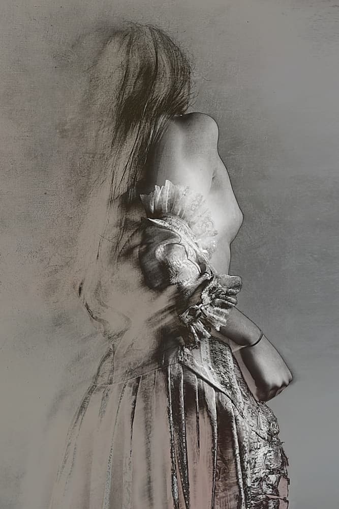 Mysterious Vintage Woman by Olga Mest — canvas wall art