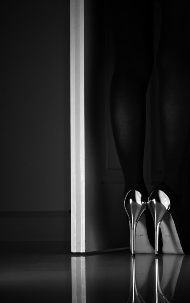 Dramatic Doorway Heels by Erik Schottstaedt — canvas wall art