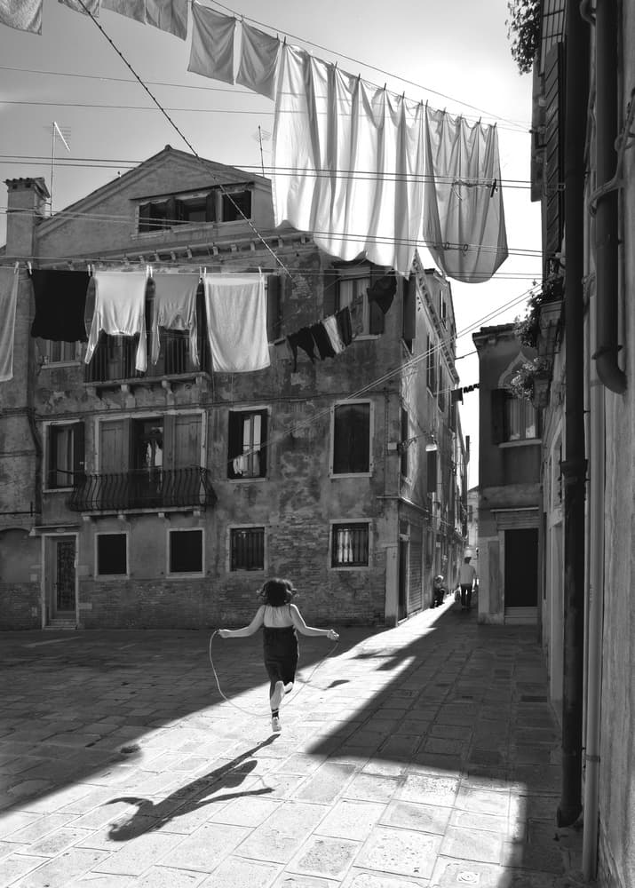 Skipping Girl Venice Alley by Francesco Deste — canvas wall art