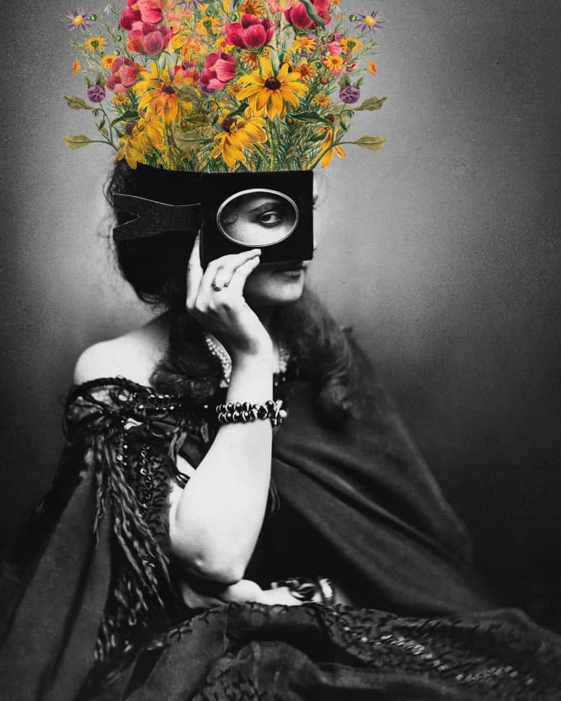 Surreal Floral Gaze by The Art Concept — canvas wall art