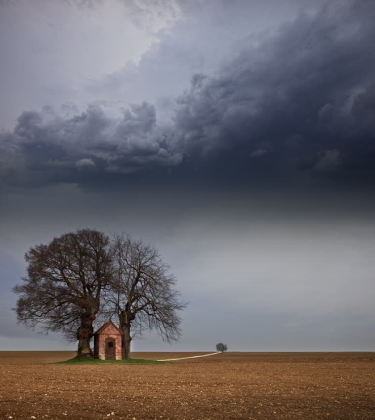 Solitary Chapel Landscape by Nicolas Schumacher — canvas wall art