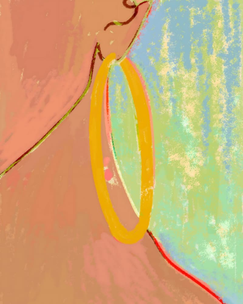 Modern Figure Hoop by Uma Gokhale — canvas wall art