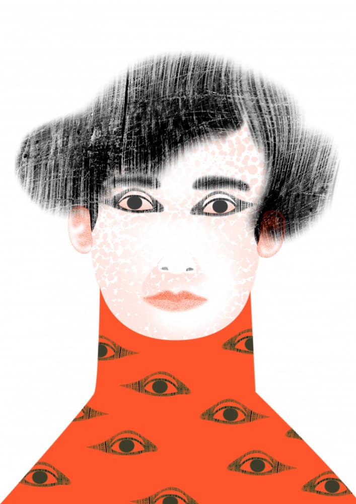 Surreal Woman with Eyes by Luca di Napoli — canvas wall art
