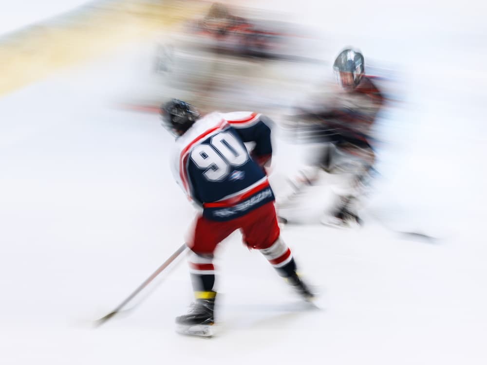 Dynamic Ice Hockey Action by Dusan Ignac — canvas wall art