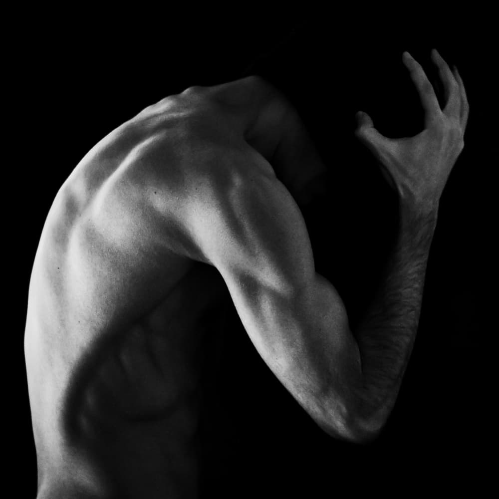 Arched Male Form by Bobby Kostadinov — canvas wall art