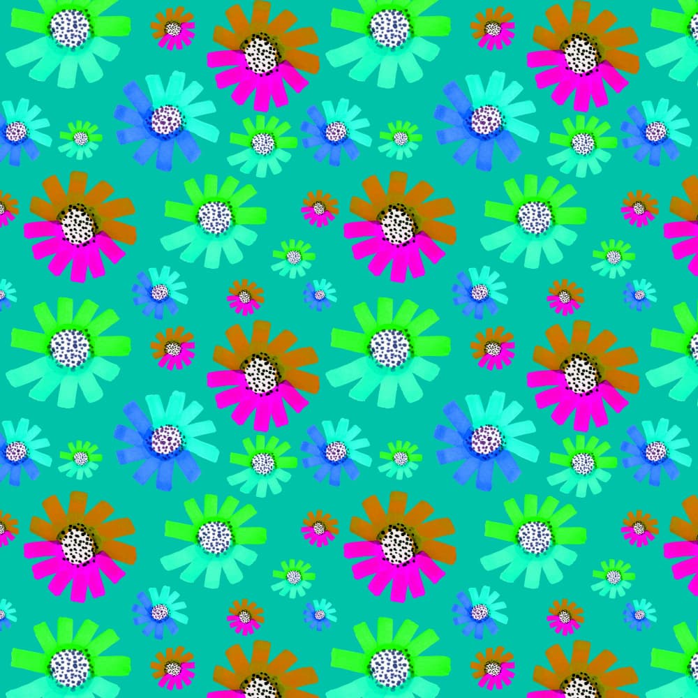 Vibrant Floral Pattern by Michele Channell — canvas wall art