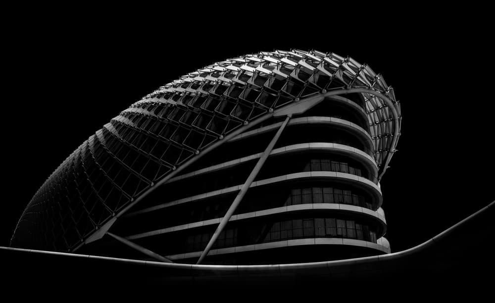 Sleek Curved Architecture by Sayyed Nayyer Reza — canvas wall art