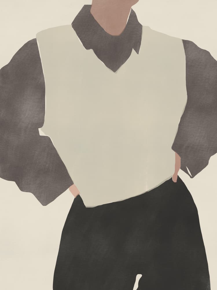 Modern Elegance Portrait by Little Dean — canvas wall art