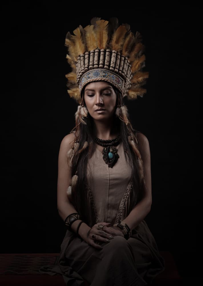 Serene Tribal Woman by Moein Hasheminasab — canvas wall art