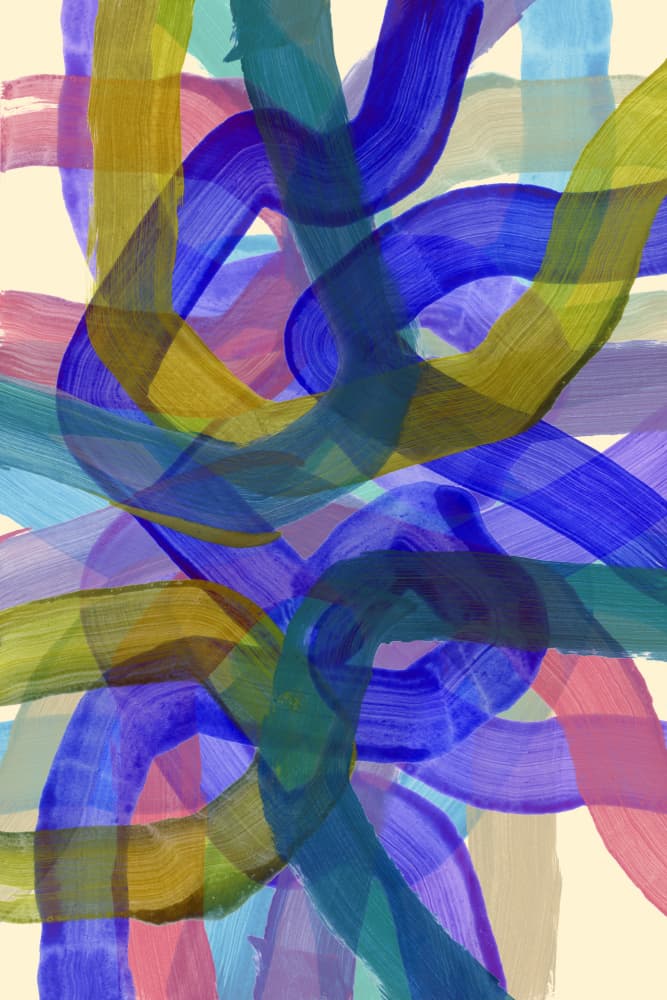 Vibrant Swirling Strokes by cartissi — canvas wall art