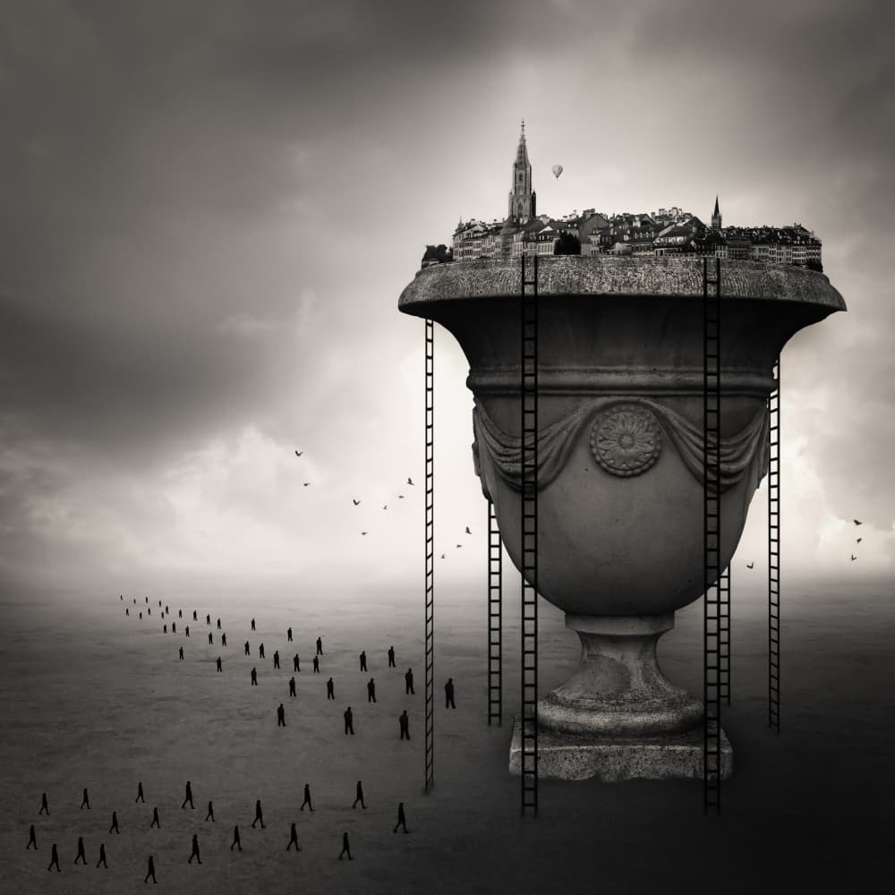 Journey to the Sky City by Nic Keller — canvas wall art