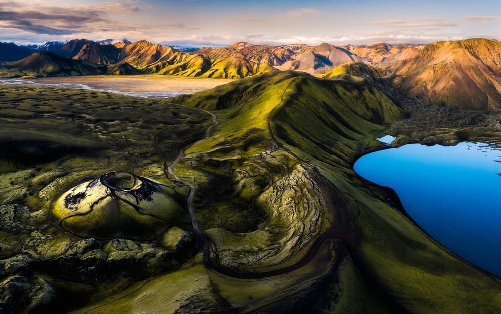Vibrant Volcanic Valley by Ye Naing Wynn — canvas wall art