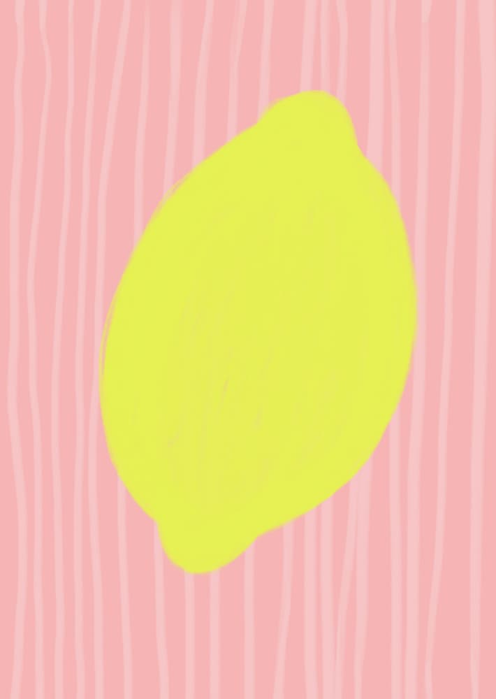 Sweet Pink Lemon Illustration