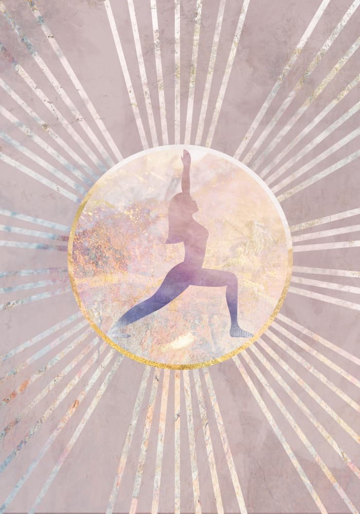 Ethereal Yoga Warrior by Sarah Manovski — canvas wall art