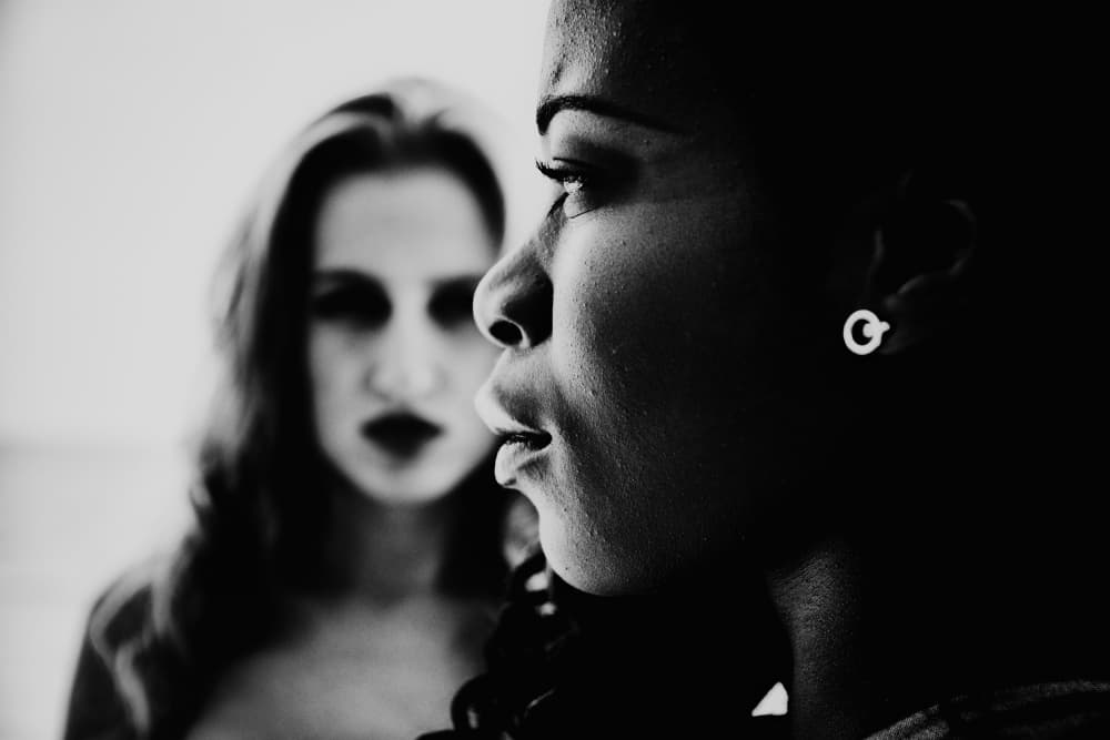 Intense Dual Portrait by Traven Milovich — canvas wall art
