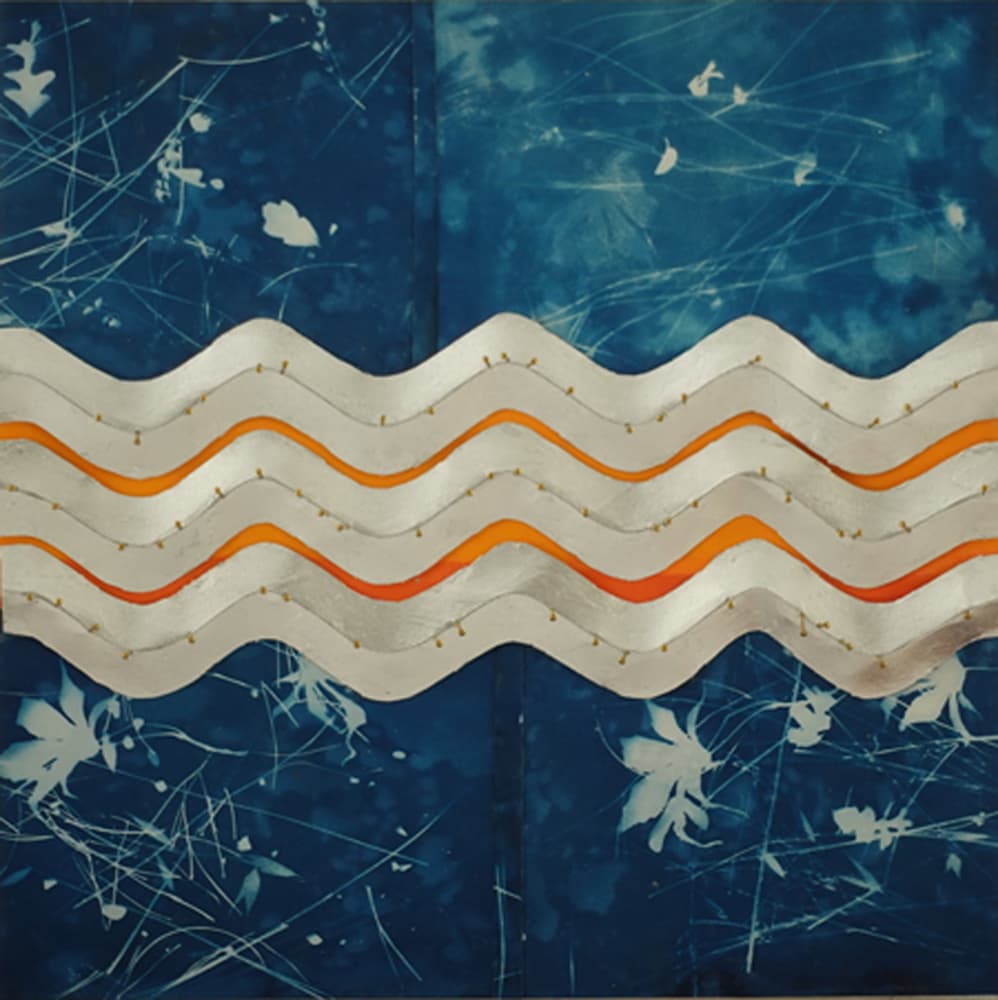Blue Botanical Waves by Irene Yesley — canvas wall art