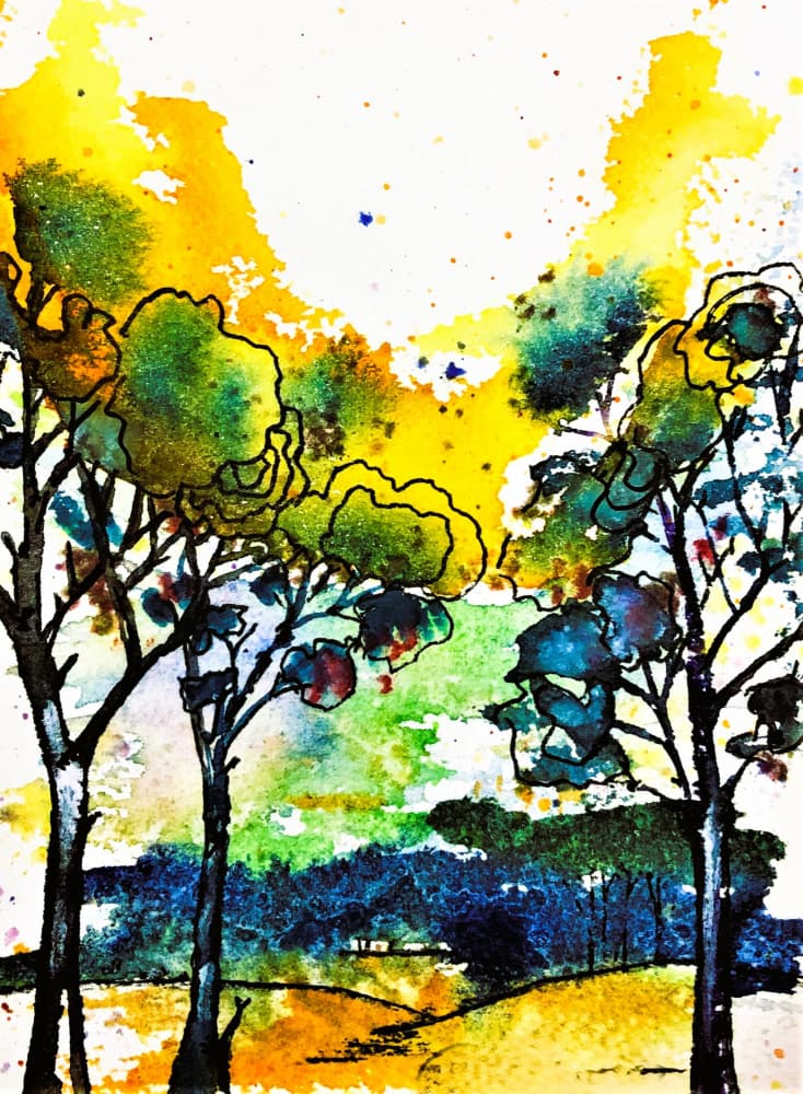 Vibrant Forest Landscape by Anda Bieza — canvas wall art