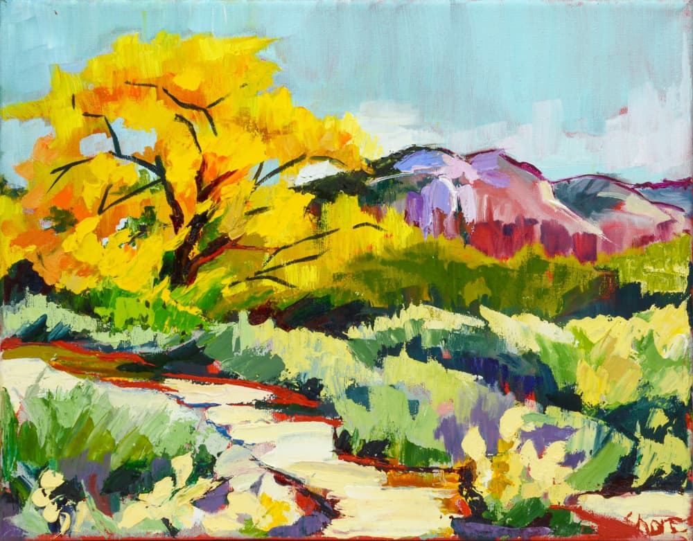Vibrant Autumn Path by Maxine Shore — canvas wall art