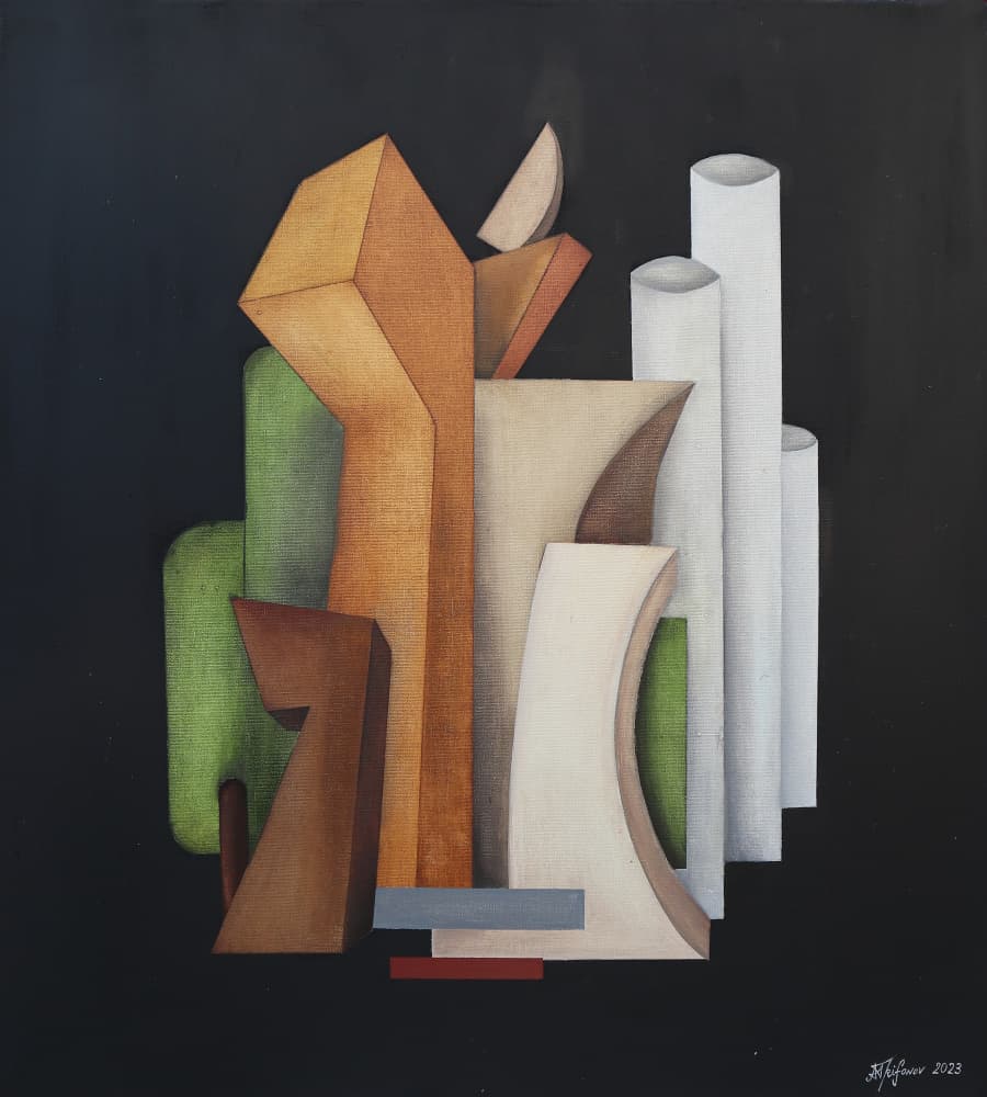 Abstract Cityscape Shapes by Alexander Trifonov — canvas wall art