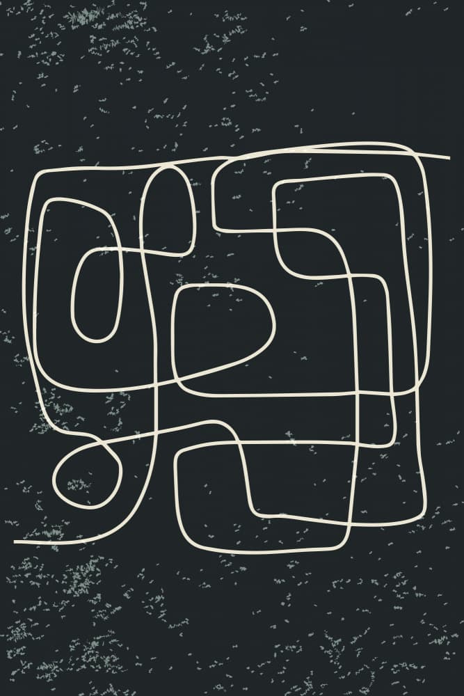 Tangled Abstract Lines by jay stanley — canvas wall art