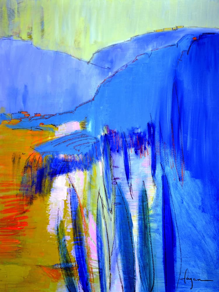 Blue Cascade Dreams by Dorothy Fagan — canvas wall art