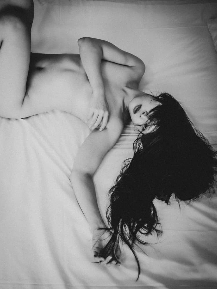 Alluring Form On Bed by Kurosaki Sangan — canvas wall art