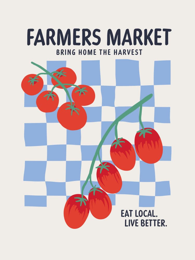 Farmers Market Tomatoes by Alexandra Weise — canvas wall art