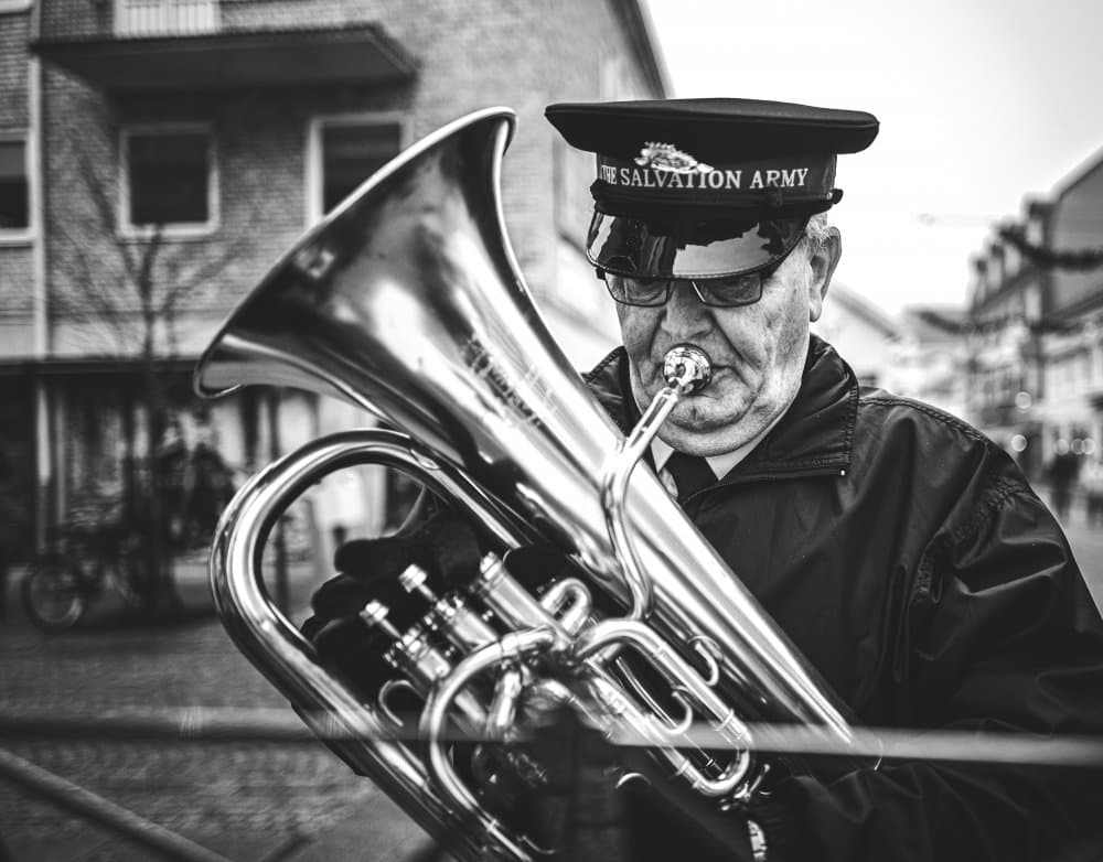 Dedicated Street Musician by Alex Ogazzi — canvas wall art