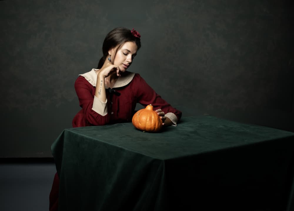 Thoughtful Autumn Portrait by Rachel Pansky — canvas wall art