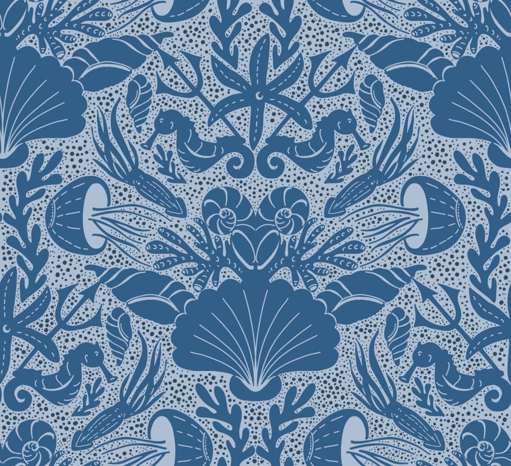 Ornate Marine Life Pattern by Annick — canvas wall art
