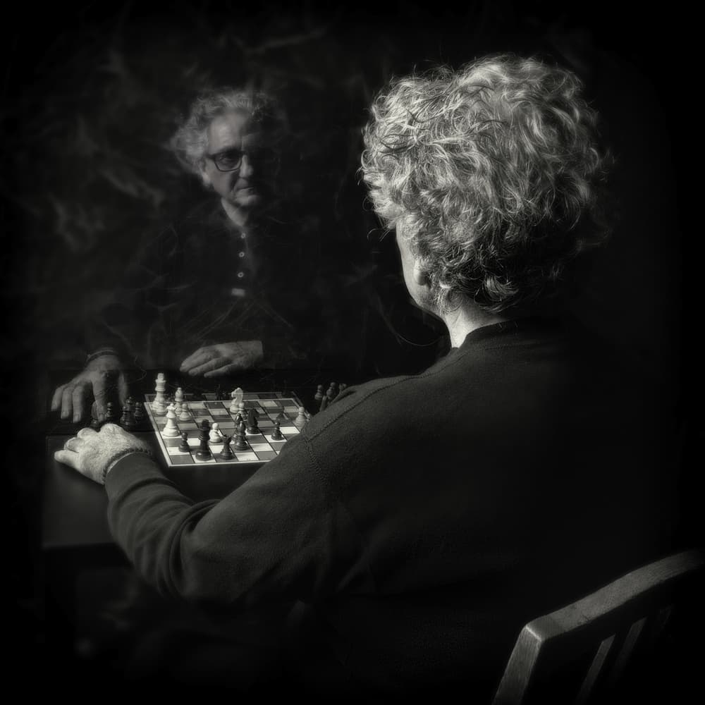 Deep Chess Reflection by Vito Guarino — canvas wall art