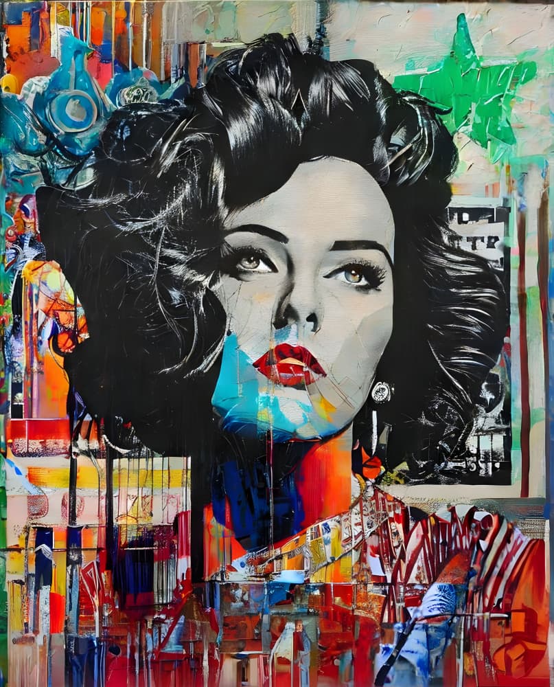 Vibrant Woman Portrait by Cicero Spin — canvas wall art