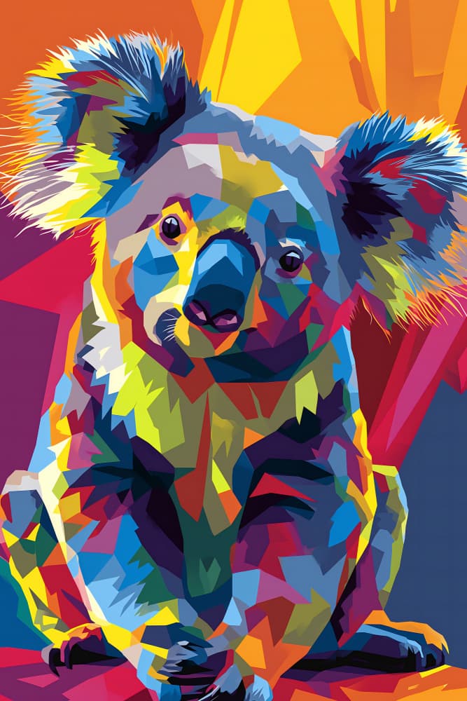 Colorful Pop Art Koala by Andreas Magnusson — canvas wall art