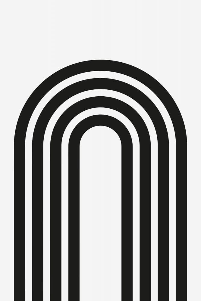 Minimalist Black Arches by Karen Menzenbach — canvas wall art