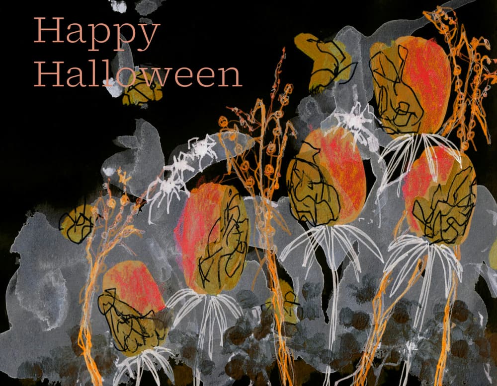 Spooky Halloween Flora by Lori Ann Folz — canvas wall art
