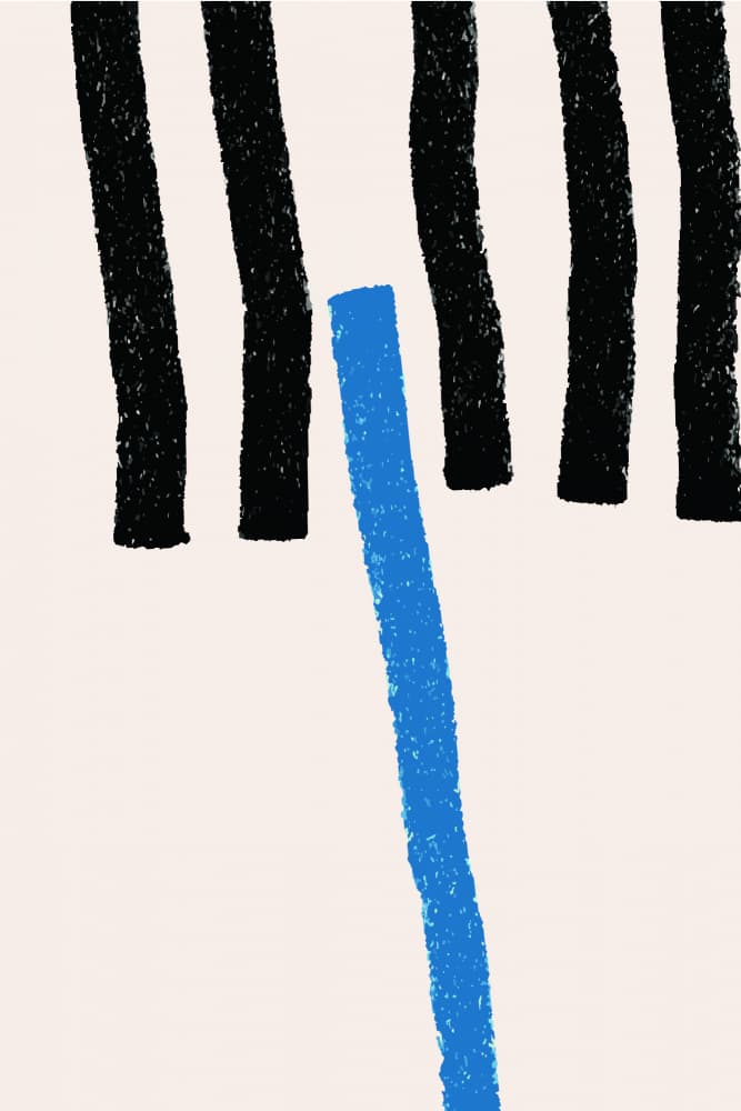 Abstract Blue Line by jay stanley — canvas wall art