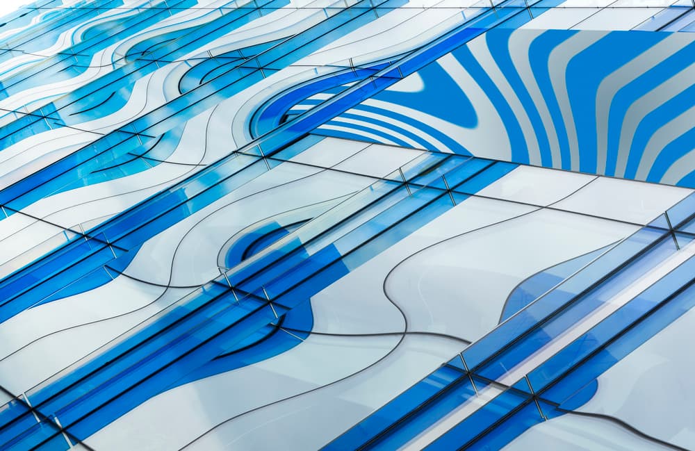 Abstract Blue Architecture by Greetje van Son — canvas wall art