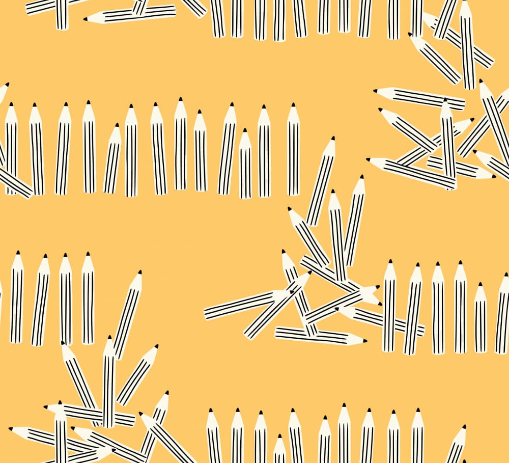 Striped Pencils Pattern by Annick — canvas wall art