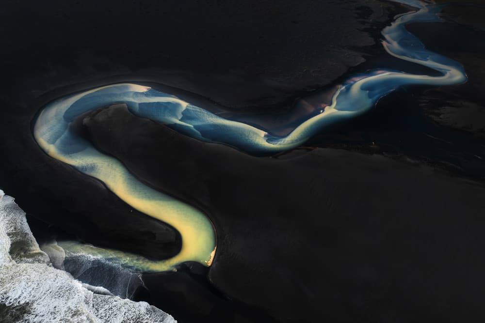 Vibrant Winding River by John Fan — canvas wall art
