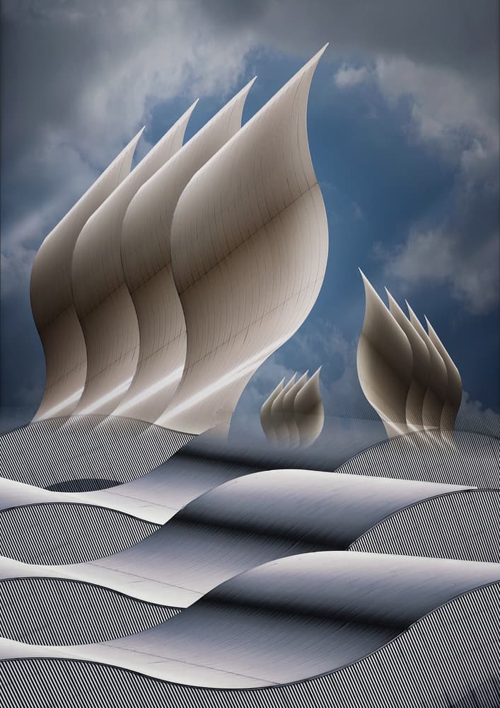 Abstract Architectural Flow by Henk van Maastricht — canvas wall art