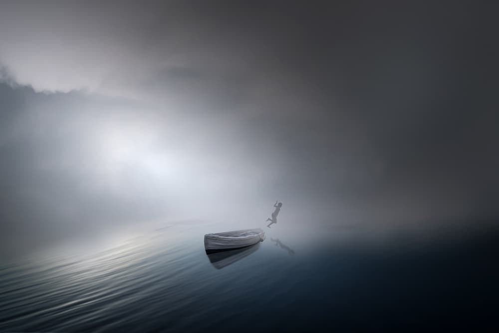 Ethereal Boat Jump by Domenico Petrocca — canvas wall art