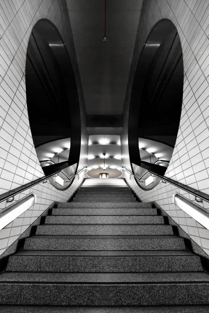 Grand Modern Staircase by Jorge Pimenta — canvas wall art
